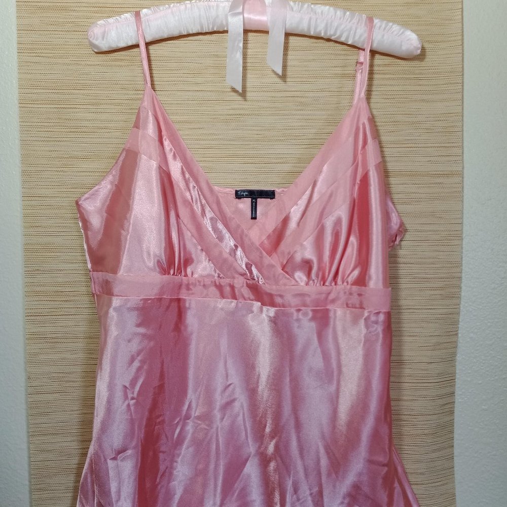Cami tank top polyester but looks like satin.